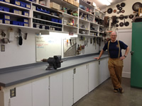 The shop after clean-up - we did not take a before photo.