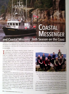 Coastal Missions featured in a Western Mariner magazine article.